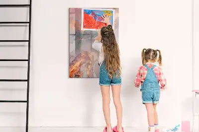 Magnetic writing board in marble finish