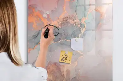 Magnetic writing board in marble finish