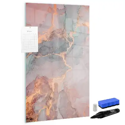 Magnetic writing board in marble finish