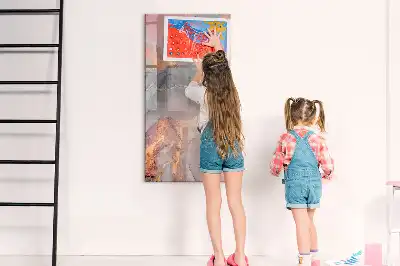 Magnetic writing board in marble finish