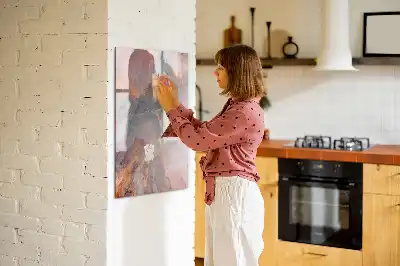 Magnetic writing board in marble finish