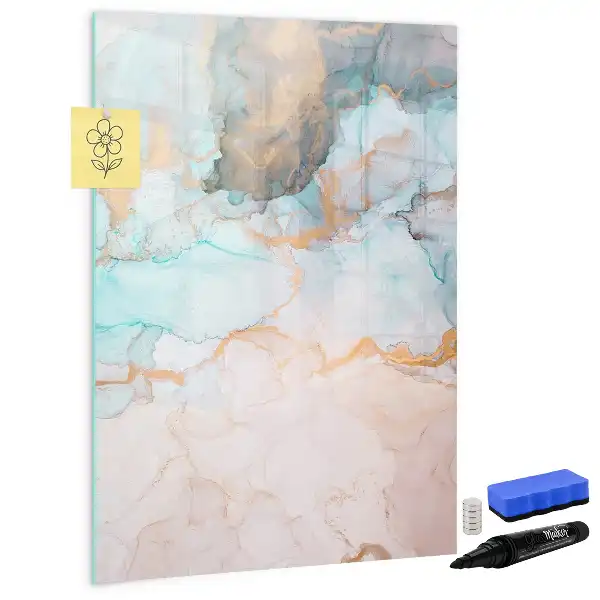 Magnetic erase board abstract inks design