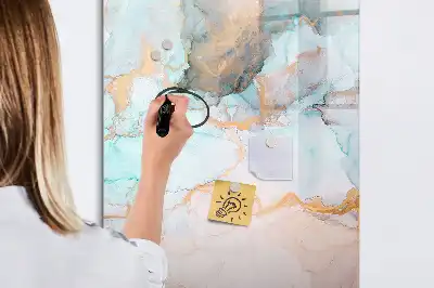 Magnetic erase board abstract inks design