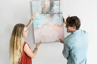 Magnetic erase board abstract inks design