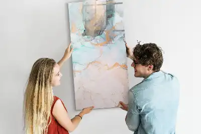 Magnetic erase board abstract inks design