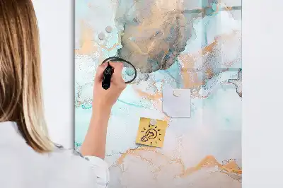 Magnetic erase board abstract inks design