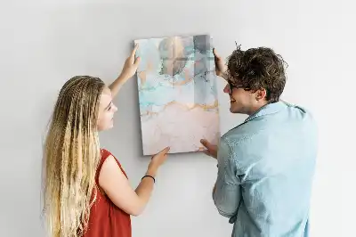 Magnetic erase board abstract inks design