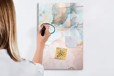 Magnetic erase board abstract inks design