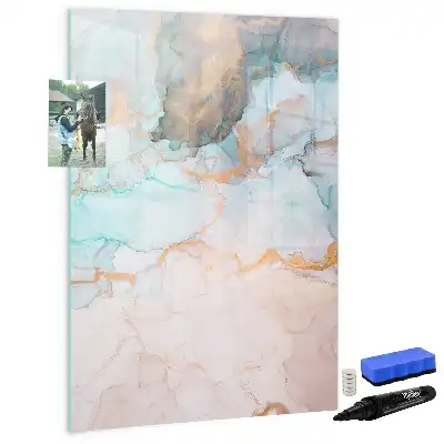 Magnetic erase board abstract inks design