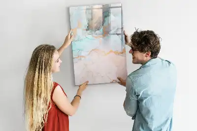 Magnetic erase board abstract inks design