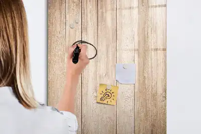 Magnetic writing board with a light wooden frame