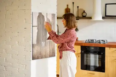 Magnetic writing board with a light wooden frame