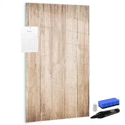 Magnetic writing board with a light wooden frame
