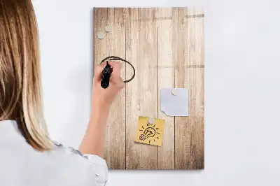 Magnetic writing board with a light wooden frame