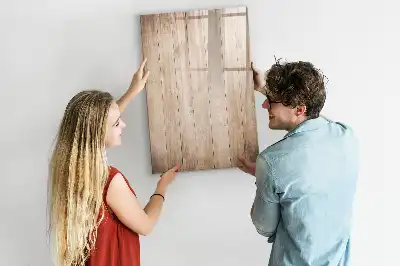 Magnetic writing board with a light wooden frame