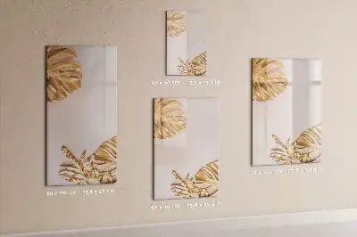 Magnetic erase board with gold leaves design