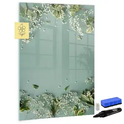 Magnetic writing board baby's breath