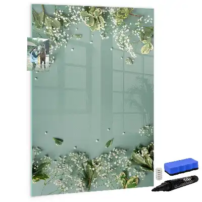 Magnetic writing board baby's breath