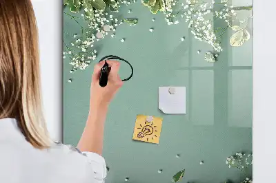 Magnetic writing board baby's breath