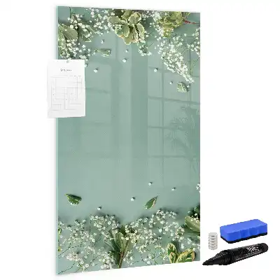Magnetic writing board baby's breath