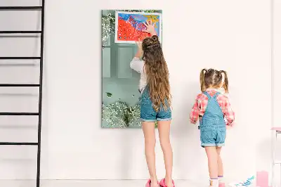 Magnetic writing board baby's breath