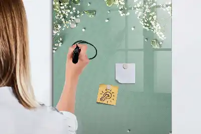 Magnetic writing board baby's breath