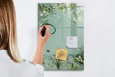 Magnetic writing board baby's breath