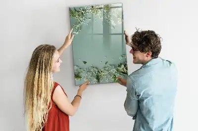 Magnetic writing board baby's breath