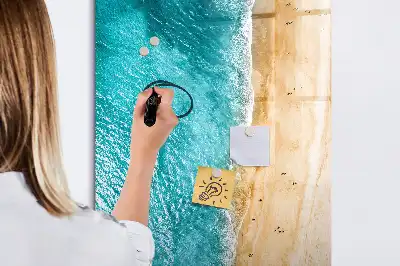 Magnetic writing board sea beach design