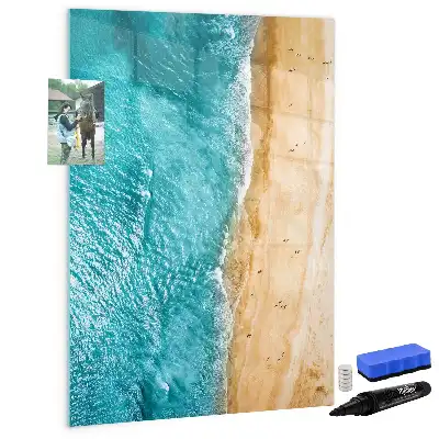 Magnetic writing board sea beach design