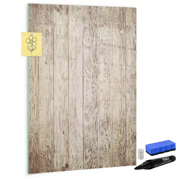 Magnetic erase board with a wooden frame