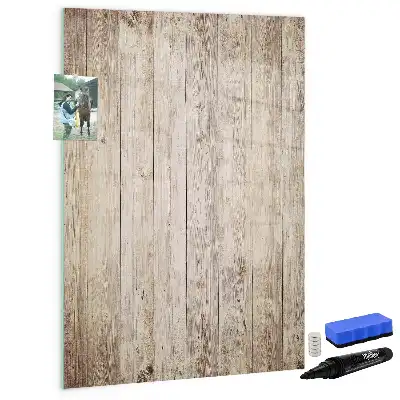 Magnetic erase board with a wooden frame