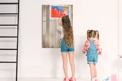 Magnetic erase board with a wooden frame