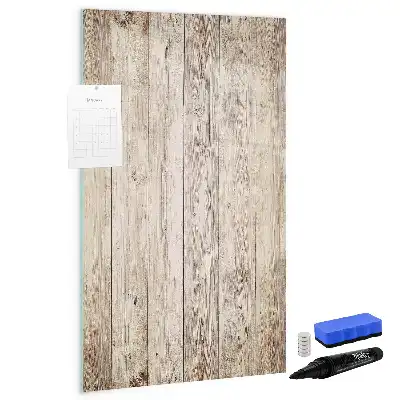 Magnetic erase board with a wooden frame