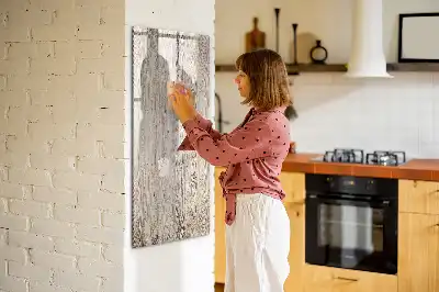Magnetic erase board with a wooden frame