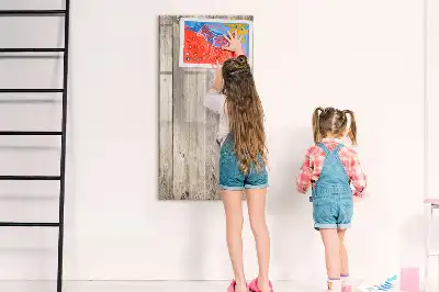 Magnetic erase board with a wooden frame