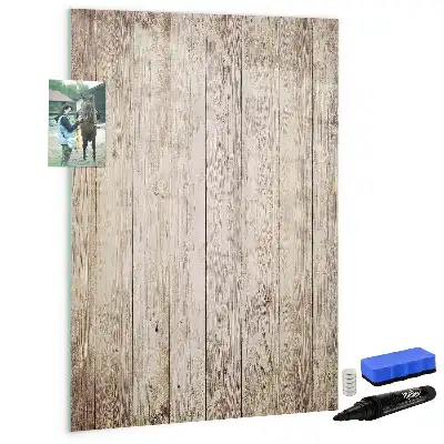 Magnetic erase board with a wooden frame