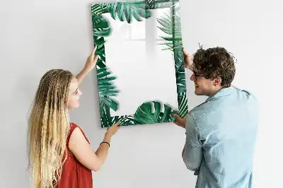 Magnetic writing board with monstera frame