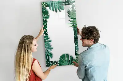 Magnetic writing board with monstera frame
