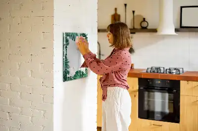 Magnetic writing board with monstera frame
