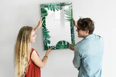 Magnetic writing board with monstera frame