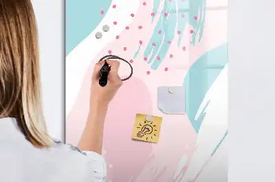 Magnetic dry erase board pattern abstraction design