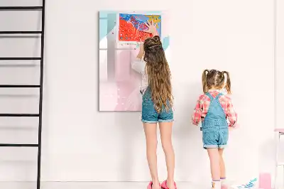 Magnetic dry erase board pattern abstraction design