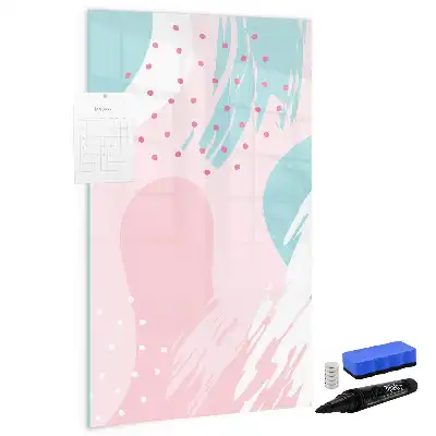 Magnetic dry erase board pattern abstraction design