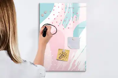 Magnetic dry erase board pattern abstraction design