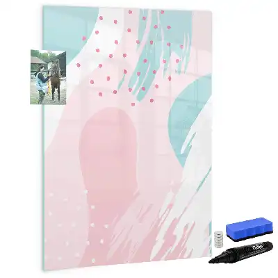 Magnetic dry erase board pattern abstraction design