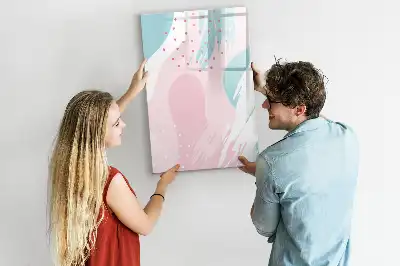 Magnetic dry erase board pattern abstraction design