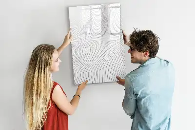 Magnetic writing board with grey lines
