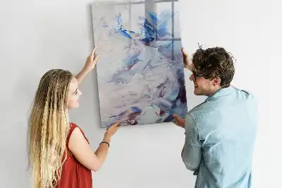 Magnetic dry erase board with painterly abstraction design