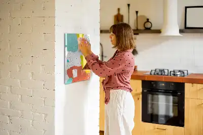 Magnetic dry erase board colorful doodles design